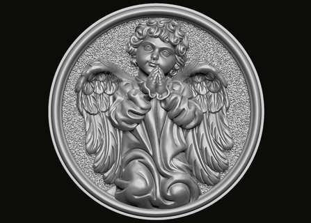 bebek melek kolye 3d Yazdır model Sanat bakire isa İsa Tanrı Hıristiyan takı cnc madalyon anne kutsal Katolik din Maria heykeller 3d print model - Mito3D