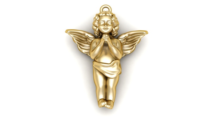 bebê anjo pingente 3d imprimível modelo joalheria 3dprintable anjojoias design joias 3dmodel jóias celestiais personalizado 3dprinting imprimíveis espirituais delicado acessório querubim personalizadas 3dprintdesign elegante 3d print model - Mito3D