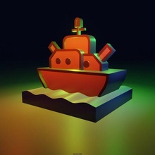 baby army ship v2 art sculptures toy 3d print model - Mito3D
