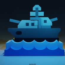 baby army ship art decor sculptures toy 3d print model - Mito3D