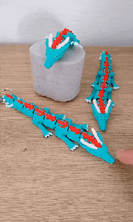 bambino articolato imperiale Drago portachiavi forte facile trasportare gioco cristallo vivace lontano miyazaki regalo giocattolo anno Cinese fortuna 3d print model - Mito3D