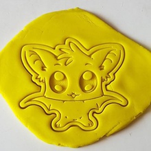 bebê morcego cortador de cookie a casa cookies 3d print model - Mito3D