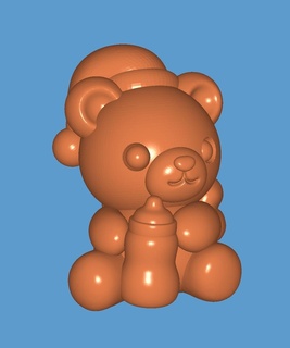 baby bear bottle 3d print model - Mito3D