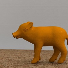 baby javali jogo animais 3d print model - Mito3D