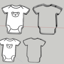 baby body cookie cutter outboss bear girl boy 3d print model - Mito3D