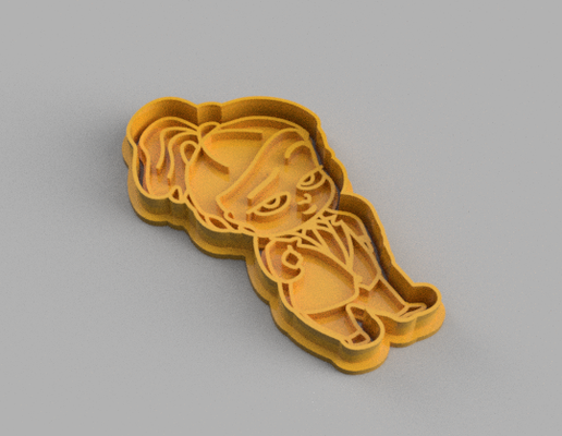 bebek patron kız kurabiye kesici ev kesme kokie şef in çocuk bezi 3d print model - Mito3D