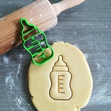 baby bottle cookie cutter baking dough shape kitchen bake cookies speculoos 3d print model - Mito3D
