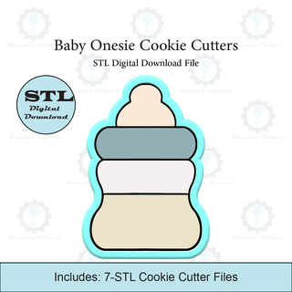 baby bottle cookie cutters stl files 3d print model - Mito3D