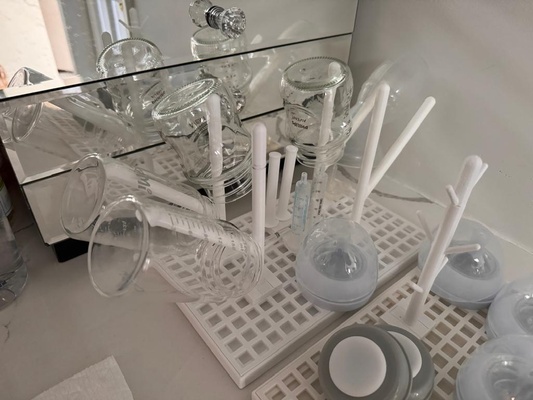 bebê garrafa secagem prateleira casa chupeta seringa 3d print model - Mito3D