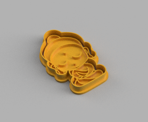baby buda cookie cutter home cutting cokie buddha 3d print model - Mito3D