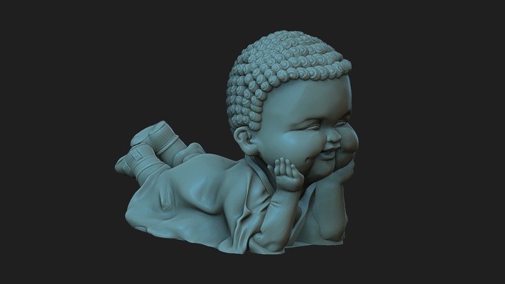 bébé bouddha art 3d print model - Mito3D