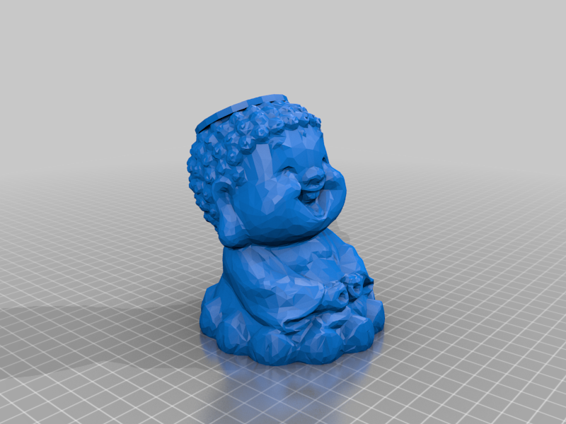 bébé Bouddha planteur Accueil maison jardin_ extérieur 3D print model - Mito3D