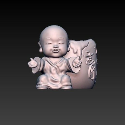 baby buddha pot peace mind children home decoration plants garden office 3D print model - Mito3D