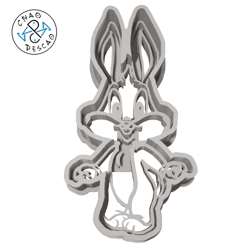 baby bugs bunny - looney tunes cookie cutter fondant cuter pastry baking cute shower party 3D print model - Mito3D