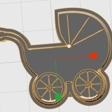baby carriage home cutter cookie stroller trolley 3d print model - Mito3D