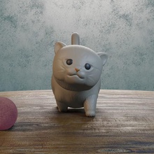 gato bebê vários cat pé de curta animais mascote concurso felino 3d print model - Mito3D