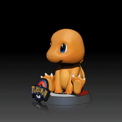 bambino charmander pok lun figurina 3d Stampa modello anime figura giocattolo Pokemon nintendo 3D print model - Mito3D