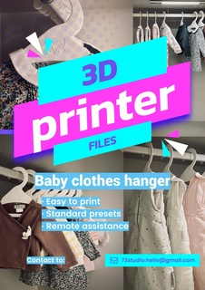 baby clothes hanger newborn organizer decor home room furniture 3d print model - Mito3D