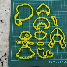bambino collage principesse acuto biscotto taglierina Principessa 3d print model - Mito3D