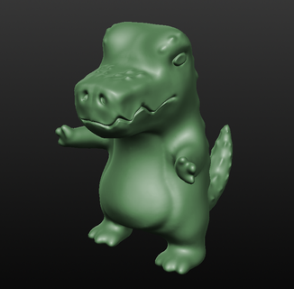 bébé crocodile mignonne impression modèle 3d print model - Mito3D