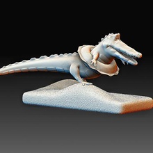 Baby Krokodil Kunst Tiere Statue Spielzeug poly Kreaturen 3d print model - Mito3D