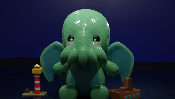 Baby cthulhu cthulhu Spielzeuge Monster Spielzeug Baby 3d print model - Mito3D