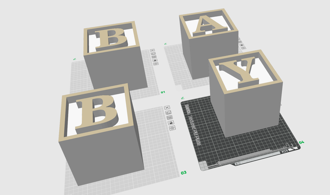 bebek küp harfler ev cinsiyetrevealdecor mektup blokları cinsiyet ortaya çıkarma küpleri kişiselleştirilmiş parti 3dprintabledecor 3d print model - Mito3D