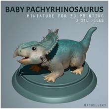 bambino dinosauro pachirinosauro 3d print model - Mito3D