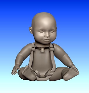 bébé poupée flexi articulé flexy souple jouet enfant fille fantoche mannequin Barbie 3d print model - Mito3D
