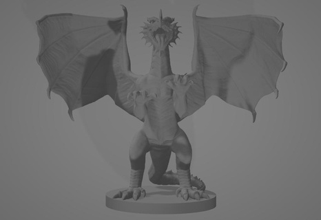 baby dragon ancient d&d miniature rpg fantasy wyvern 3d print model - Mito3D