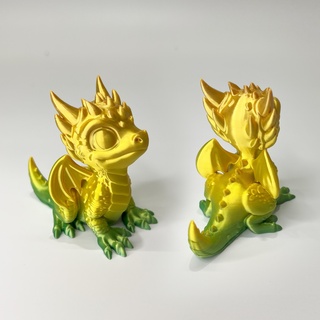 baby dragon easy print support 3d print model - Mito3D