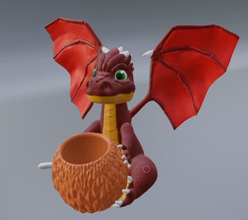bebê Dragão item suporte arte lápis dinossauro animal t rex fofa 3d print model - Mito3D