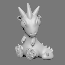 baby dragon art 3d print model - Mito3D