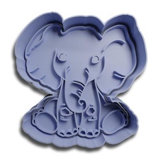 bebé elefante Galleta cortador Galleta cortador corte elefante bebé 3d print model - Mito3D