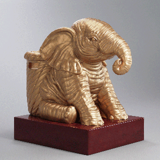 bébé l'éléphant Jeu faible poly naya yoga éléphants art sculptures aptitude sport 3d print model - Mito3D