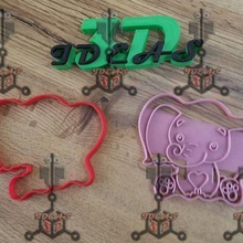 baby-Elefanten-cutter marker home Fräser baby-Dusche baby-Elefanten 3d print model - Mito3D