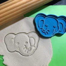 baby elephant faccia cookie cutter timbro casa jannie animale lo zoo di taglio fondant segno distintivo 3d print model - Mito3D
