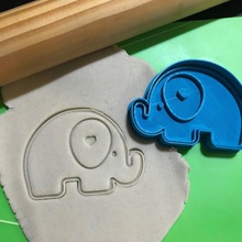 baby Elefant Herz Ausstecher Stempel cutter home jannie Gesicht Tier zoo schneiden fondant Markenzeichen 3d print model - Mito3D