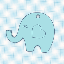 bambino elefante portachiavi gioielleria chiave squillare docce per bambini compleanno ricordi 3d print model - Mito3D