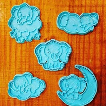 baby elephants cookie cutter 3d print model - Mito3D