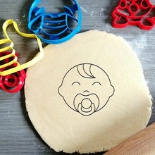 bebê cara Garoto biscoito cortador cozimento massa cozinha assar biscoitos speculoos 3d print model - Mito3D