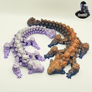 baby favorite dragon - articulated toy print place supports flexi cute game creature flexy flexible support fidget art happy horn spike tail draco 3d print model - Mito3D