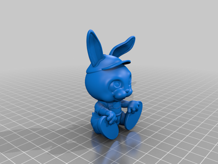 Baby flauschige Hase Kunst 3d print model - Mito3D