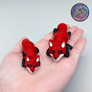 baby fox flexi keychain articulated 3d print model - Mito3D