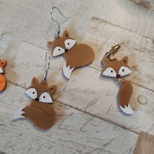 baby fox curls jewelry loop ears pendants door key 3d print model - Mito3D