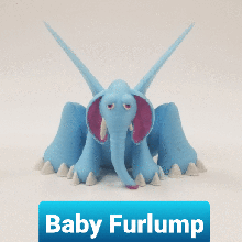 baby furlump game toy kids mythical magical cute fairy elephant 3d print model - Mito3D