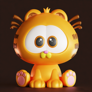 bebê Garfield 2024 arte garfielthemovie gato laranja oddie lasanha Natal brinquedo figura gatinho 3d print model - Mito3D