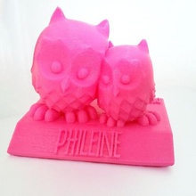baby gift cuddling owls name plate home decor 3d print model - Mito3D