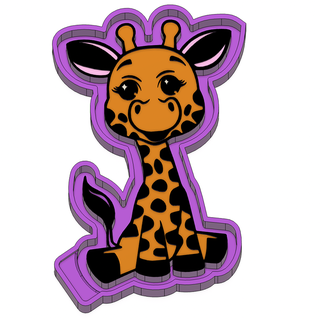 baby giraffe freshie stl mold housing 3d print model - Mito3D