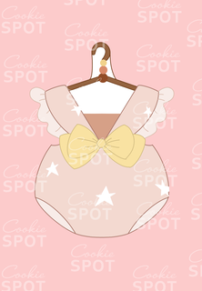 baby girl romper hanger cookie cutter onesie 3d print model - Mito3D